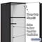 Salsbury Industries 1 Tier Designer Locker, 54"Wx76"Hx21"D, 3 Door, Black 18-21361BLK - alternate 5